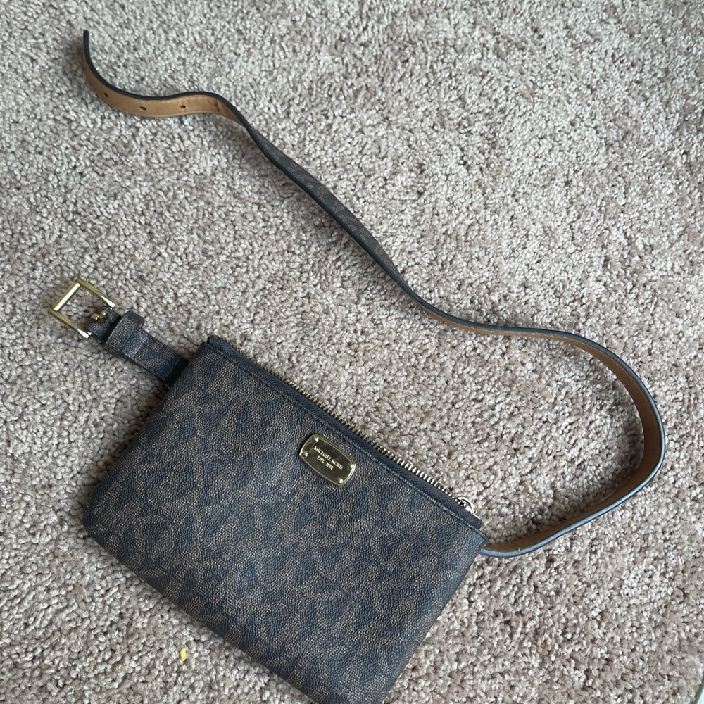 Michael Kors Brown Patterned Crossbody Bag